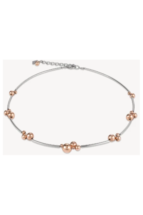 CŒUR de LION Balls Necklace Stainless Steel Rose Gold- Silver Necklace 4983101631