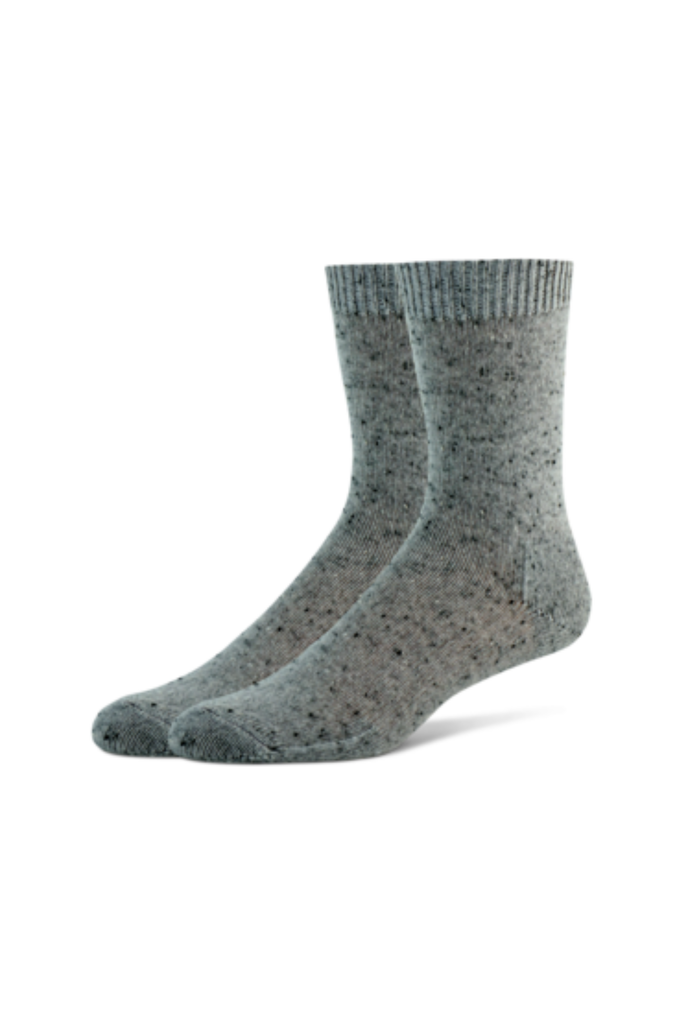 B.ELLA Moda Speckled Cashmere Crew Socks 0495 | Grey