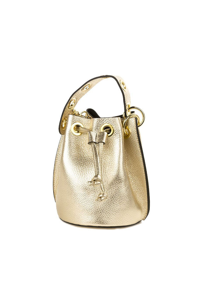 German Fuentes Leather Bucket Bag GF0441 | Gold Metallic