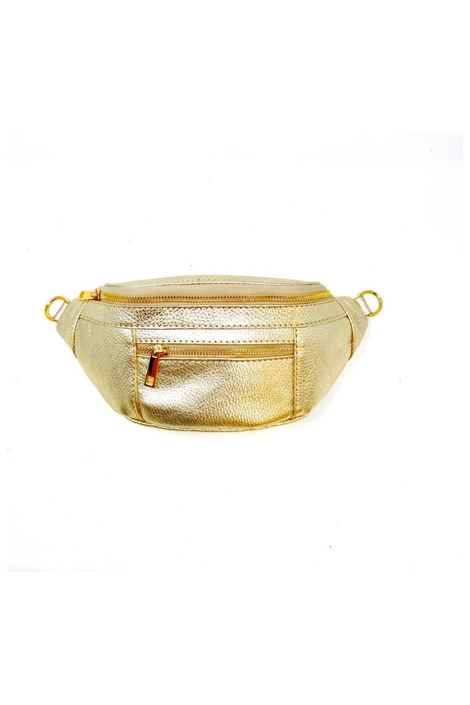 German Fuentes Fanny Pack Leather Bag GF2022 | Gold Metallic