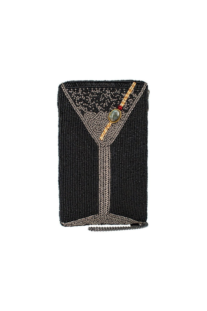 Mary Frances Make It Dirty Beaded Crossbody Phone Bag CPGP S001-893  | Martini Glass