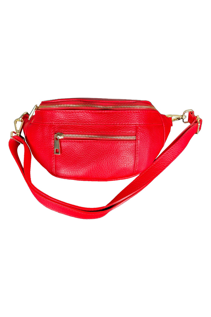 German Fuentes Fanny Pack Leather Bag GF2022 | Red