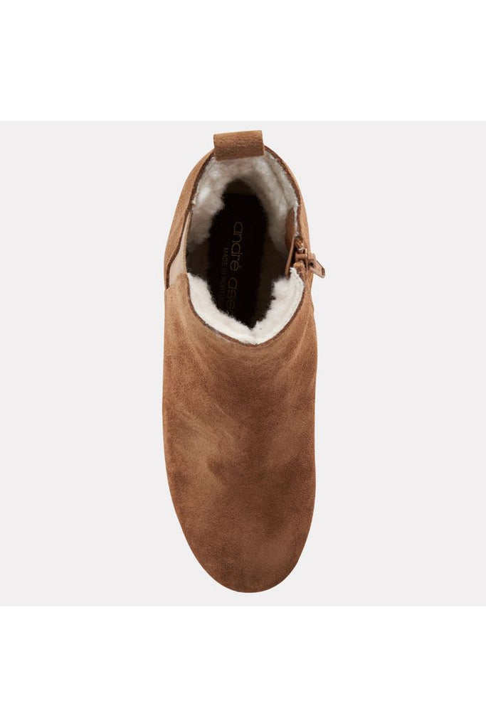 André Assous Sanaa Wooden Ankle Boot | Cognac