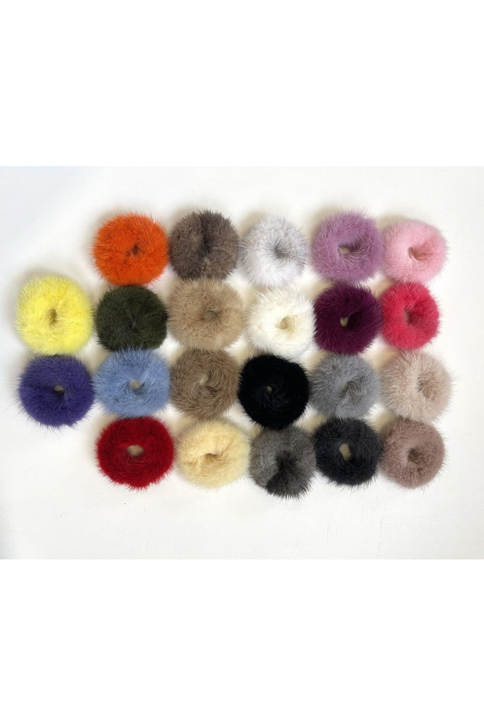 Linda Richards Mink Hair Scrunchie HT-04 | Assorted Colors | Shop Hair Accessories